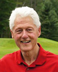 Bill Clinton playing golf at North Hatley Golf Club